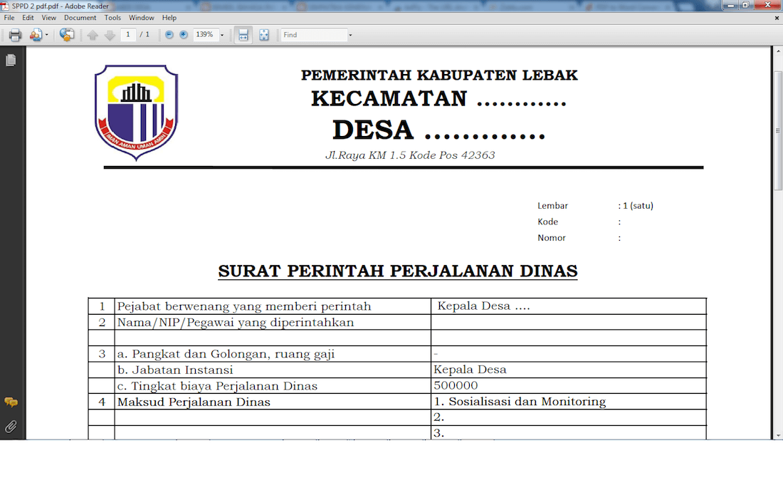 38++ Contoh surat dinas desa terbaru terbaru